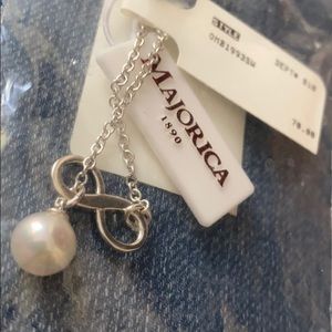 NEW Majorica white pearl chain bracelet